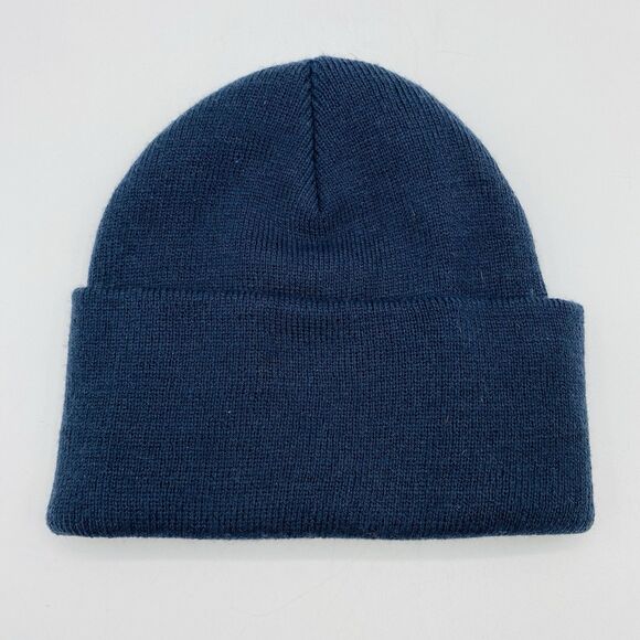 Kalahari Taste the Advent Logo Plain Blue Winter Machine Knit Skully Beanie Hat - Picture 2 of 2